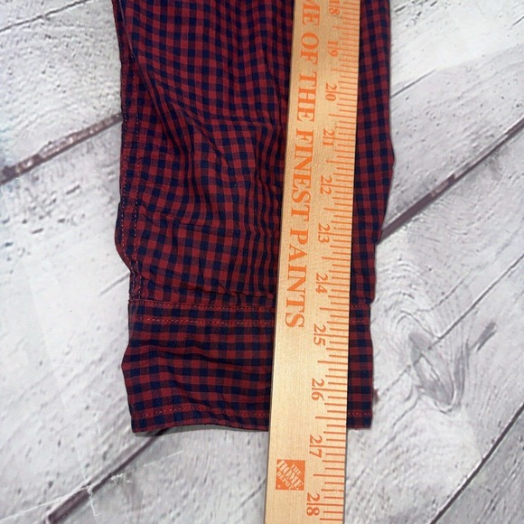 Timberland Shirt Men's XXL Check Regular Fit Long Sleeve Button Up Red White - Picture 9 of 11